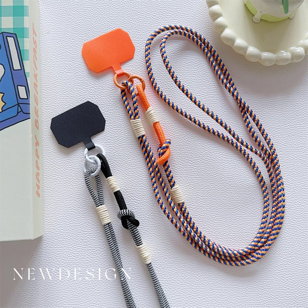 Cute Coloful Knot Phone Lanyard Diameter Strap Universal Case Crossbody Shoulder Card Neck Cord Clip Hang Anti-lost Wrist Strap