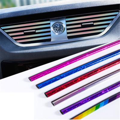 10 Stück Auto Klimaanlagendüsen Zierleisten Bunte PVC Stilvolle Innenraum Zierleiste zur Dekoration