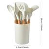 12Pcs Kitchen Utensil Set Cooking Tools Kit Wooden Handle Heat-Resistant Cookware Spatula Spoon Brush Whisk Kitchen Supplies