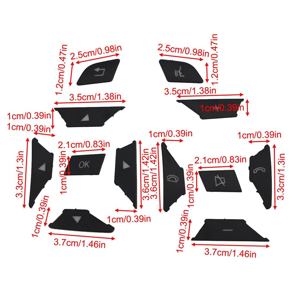 12pcs/set Steering Wheel Switch Button For Mercedes For Benz E C G For Class 2012-2016 For GLA MLfor GL GLK GLE For GLS 2012-16