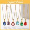 Koper Zircon Waterdruppel Hangende Ketting Voor Vrouwen Stijlvol Accessoire