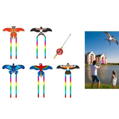 Dynamischer Drachen, 3D-Angelruten-Leine, Mikrodrachen, leicht fliegendes Spielzeug, Langschwanzdrachen, beliebte Strandaktivität, Eltern-Kind-Bevorzugung