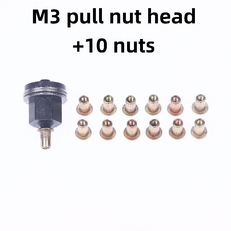 

11Pcs Manual Riveter Nut Tool Accessory For Nuts M3 M4 M5 M6 M8 M10 M12 Simple Installation Hand Rivet Nut M3 11pcs