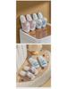Women's Cartoon Bear Open-Toe Linen Slippers - Cozy Indoor Footwear for All Seasons