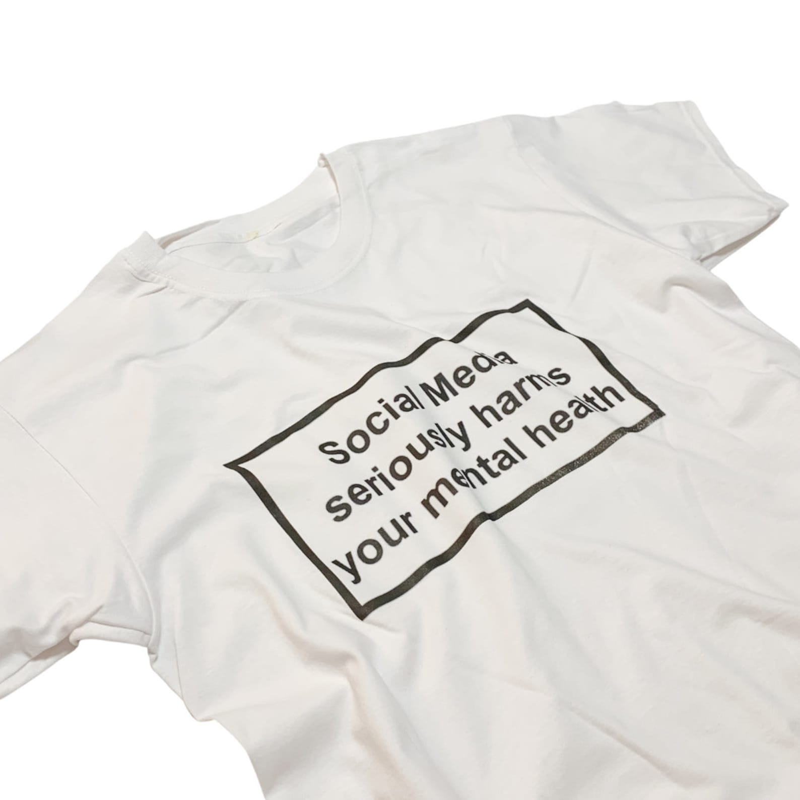 Social Media Seriously Harms Your Mental Health T-Shirt Smoking Advert Style 4XL