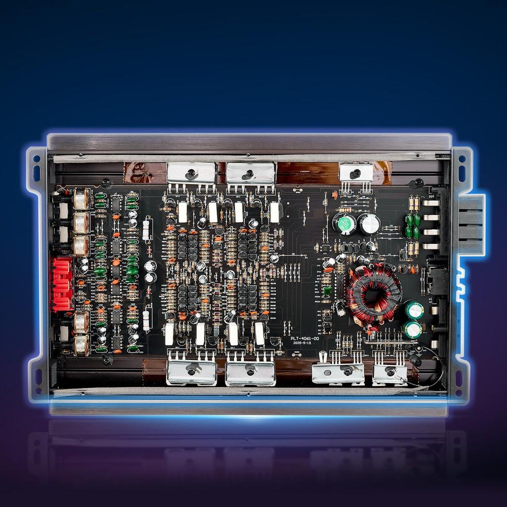 Car Audio Amplifier, 4-Channel Bridgeable Car Amplifier, Multichannel Class AB Stereo Amp, Max. 4 x 200W at 4 Ohms / 4 x 400W at 2 Ohms, High Output,