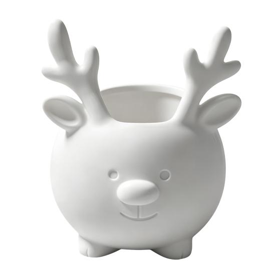 Office Desk Accessory 3D Printed Reindeer Succulents Planter Pot for Indoor Plants, Decorative Desktop Plant Organizer, Christmas Table Ornament,