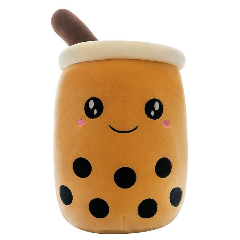 New 1Pcs Pretend Simulation Milk Tea Cup Pillow Plush Toy Small Pearl Milk Tea Cute Funny Doll Creative Decoration