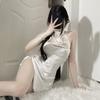 Vintage sex underwear straps cheongsam perspective hollow side split neck sexy temptation free uniform women's suit