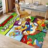 Simpsons Comics Explosion Carpet For Playroom Bedroom Living Room Sofa Home Decorkids Game Area Rug Nonslip Floor Mat