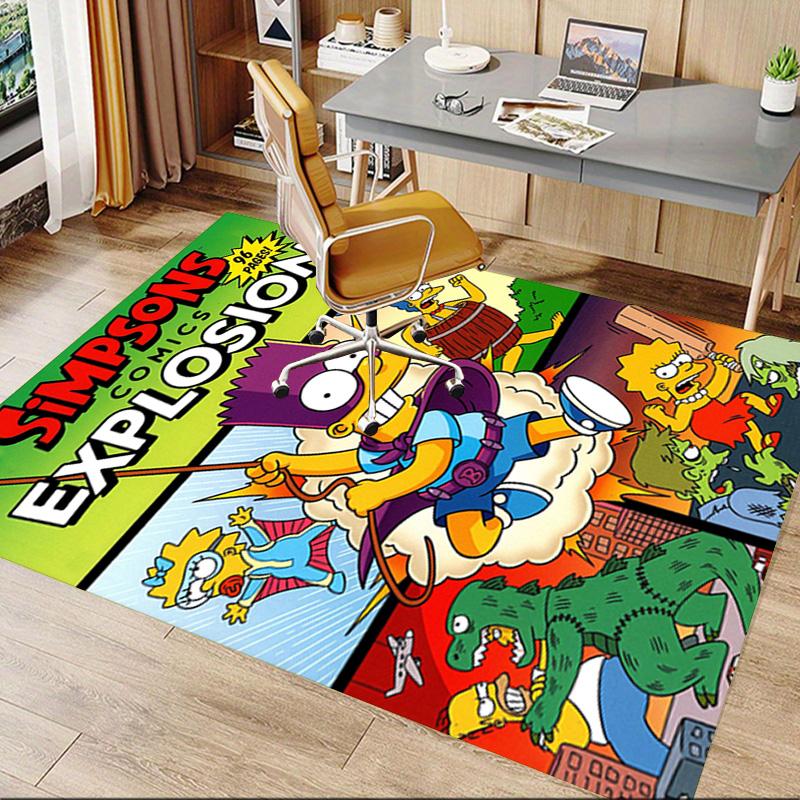 Simpsons Comics Explosion Carpet For Playroom Bedroom Living Room Sofa Home Decorkids Game Area Rug Nonslip Floor Mat