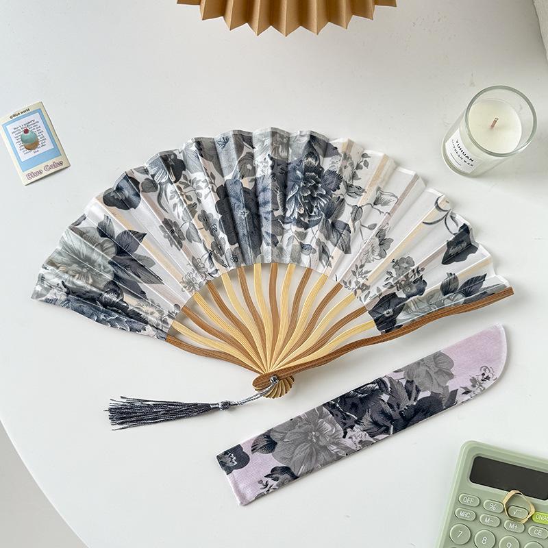 Golden Folding Fan - Classical Chinese Style for Dancing, Portable and Elegant In Design