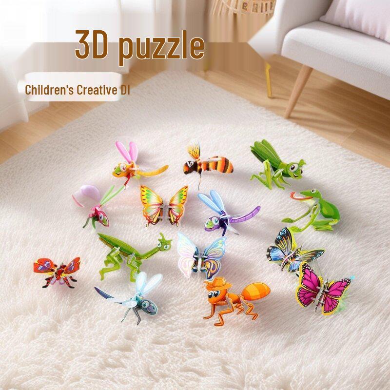 3D Insect Puzzle: Handmade Paper Educational Toy for Kids
