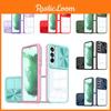 Protective And Stylish! Two-in-one Samsung S23 Ultra Phone Case In Trendy Colors Navy Blue Blue+pink Chinese Red Purple Olive Green Black Pink+green