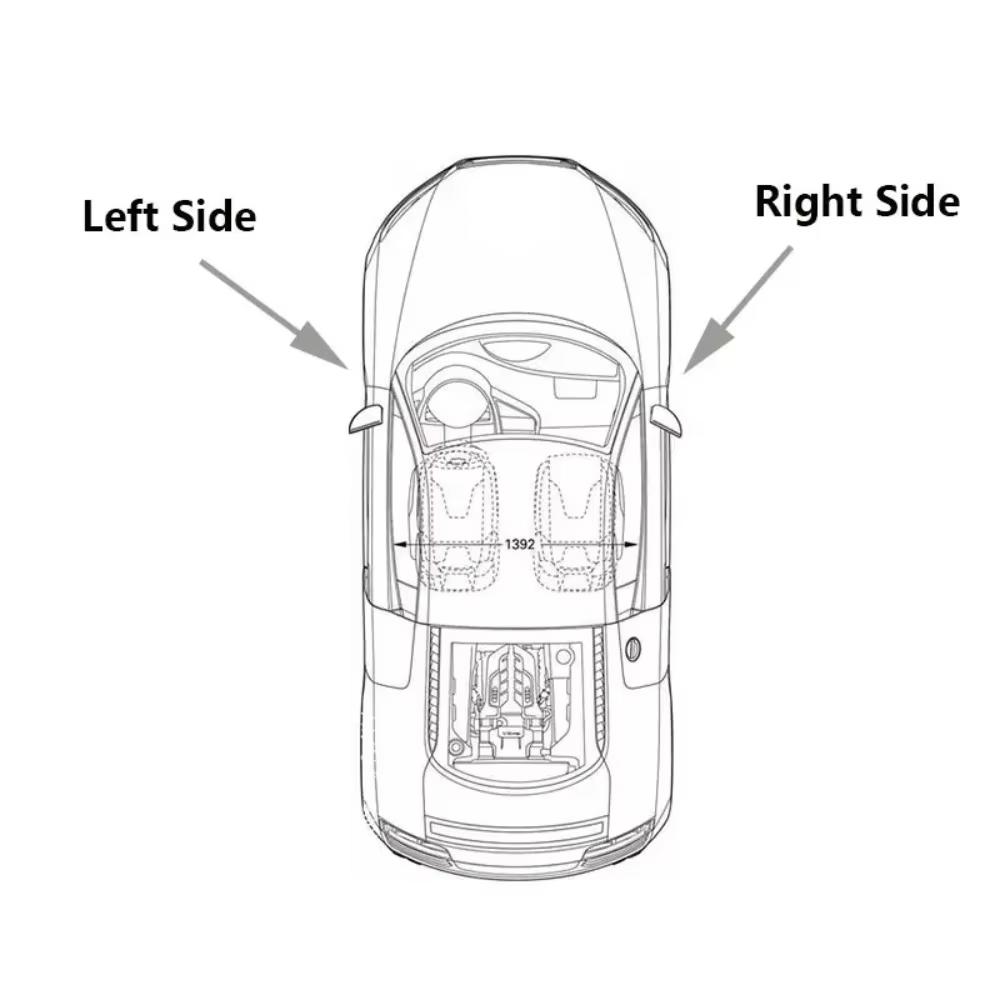 For VW Volkswagen ID4 ID.4 2021-2024 Side Rear View Mirror Cover Rearview Mirror Lid Shell Turn Signal Lens Glass Base Interior Mirrors6