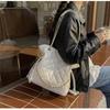 IELGY Oil Wax Leather Chain Underarm Bag Commuter Tote Bag