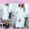 Elegante Abito Maglione Autunnale e Invernale con Raffinato Design a Spallina per Donna