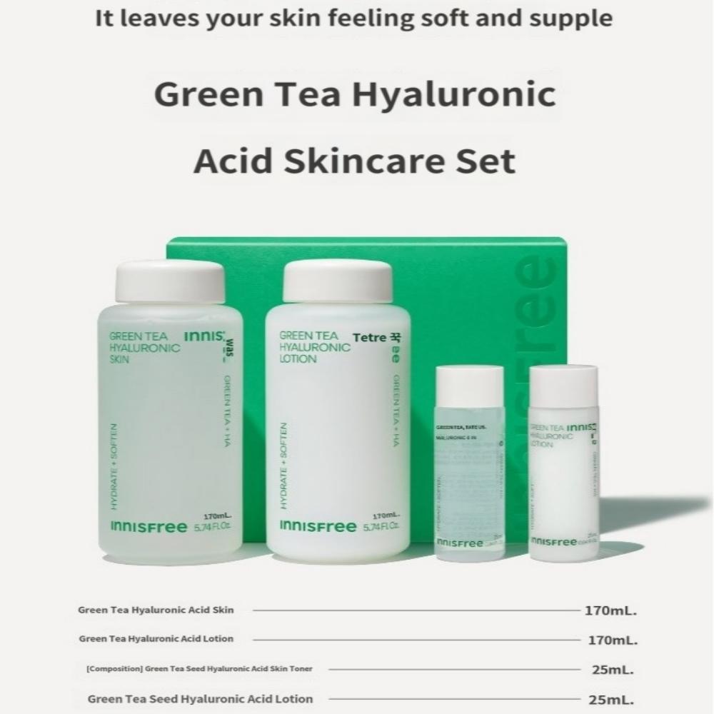 Innisfree Green Tea Hyaluron Skincare Set (Moisture Care Set)/ Korean cosmetics super popular products