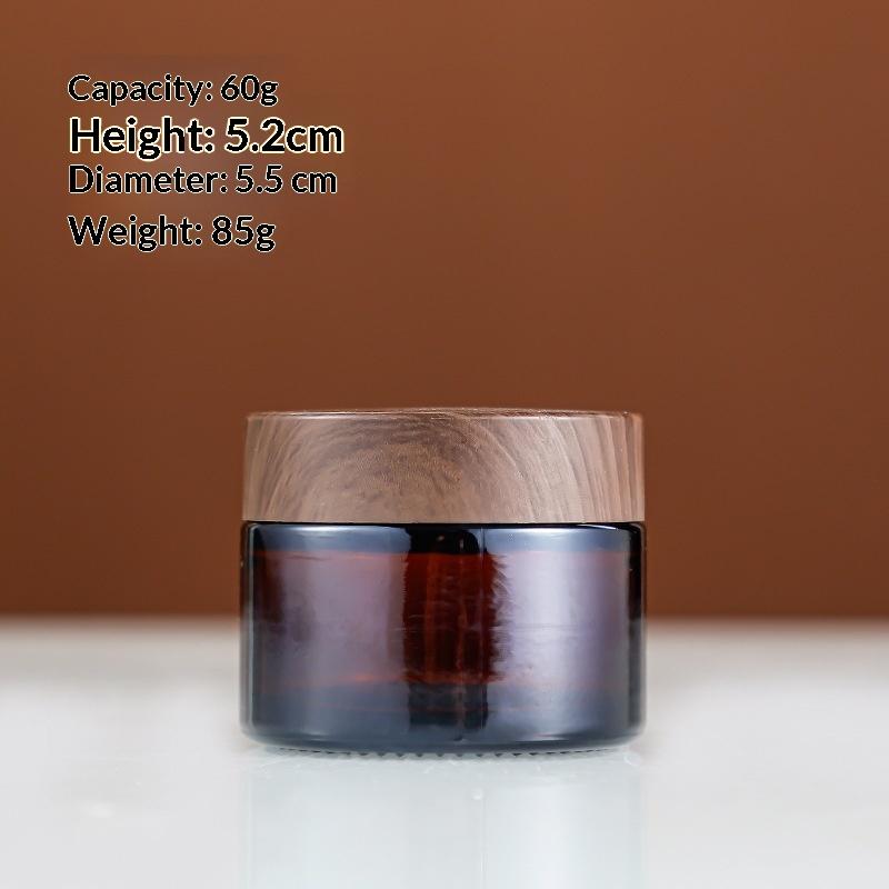 10/15/20/30/50/60G Dunkelbraune Glasflasche für Creme Separate Flasche Gesichtscreme Augencreme Schachtel Leerer Behälter Nachfüllbare Flaschen