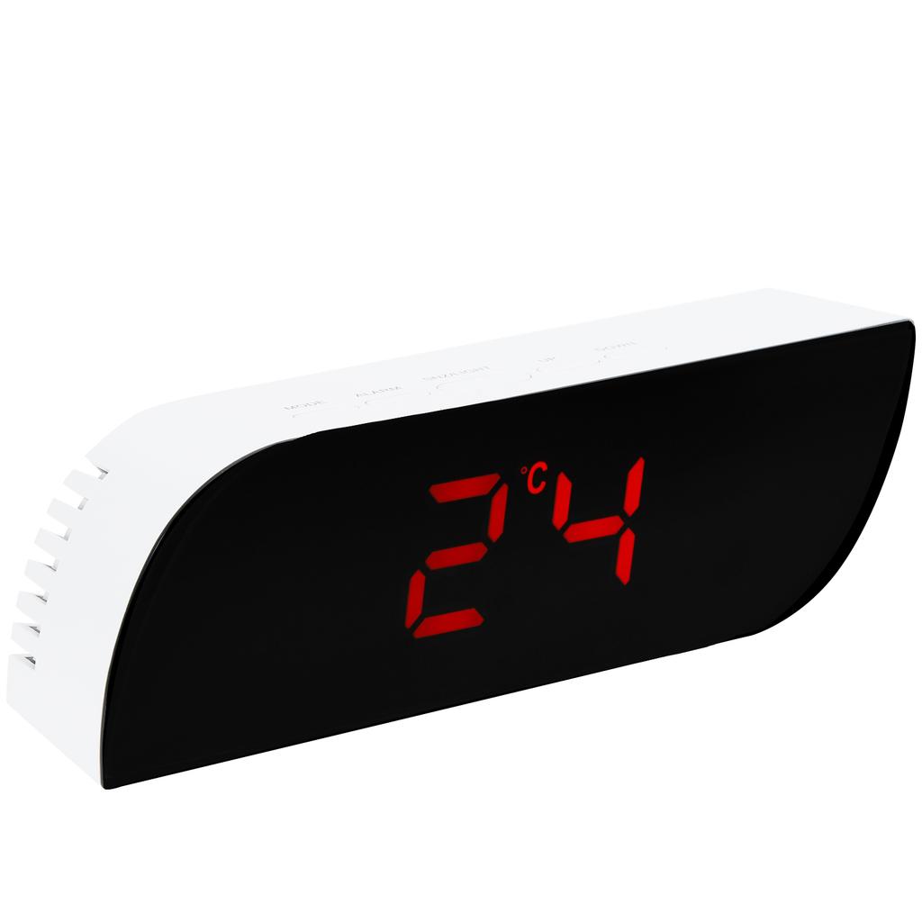 LED Digital Clock 12 24 Hour Conversion Adjustable Brightness Bedside Alarm Clock GHY 0801Red