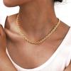 Stainless Steel Women Necklace Chain Waterproof Glossy Collar Party Jewelry Gift Girlfriend Mom Valentine's Day