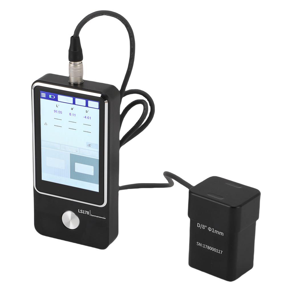 Digital Paint Color Meter Full Spectrum LED Light Source 3.5 Inch Touch Screen 1mm Measurement Aperture Portable Color