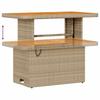 Garden Dining Set Beige Poly Rattan