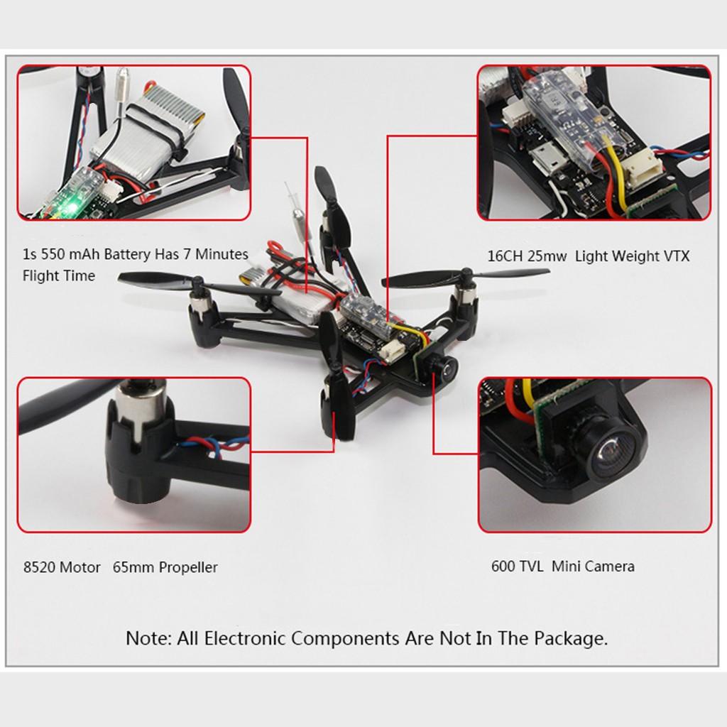 Mini FPV Frame Kit Support 8520 Motor For Q100 100mm DIY RC Quadcopter Drone