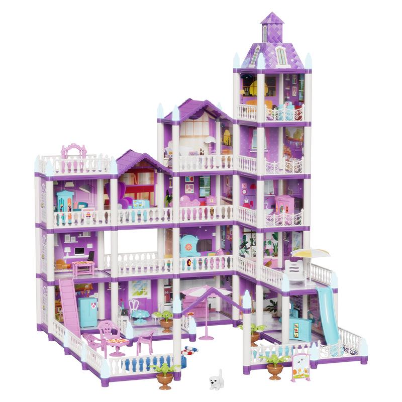 Cross-Border Princess Castle Dollhouse for Girls, Pretend Play Toy, Birthday Gift for Ages 3 and Up
