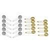 10 Pieces Blank Brooch Settings Lapel Pin Safety Hijab Pins Base 16mm Silver