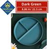 5/3/1pcs Reusable Round Dinner Plate Divided Dish In 3 Diet Dinner Plate Lightweight Wheat Straw Plates Weight Control Bowl