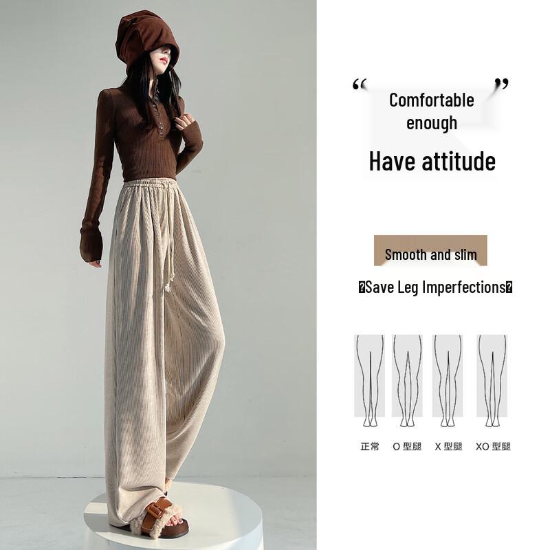 HSTYLE Women's High-Waist Wide-Leg Casual Pants
