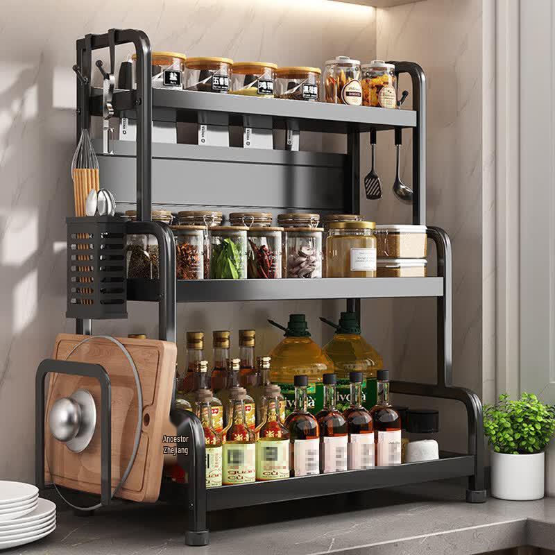 2-Layer Multi-functional Seasoning Storage Rack