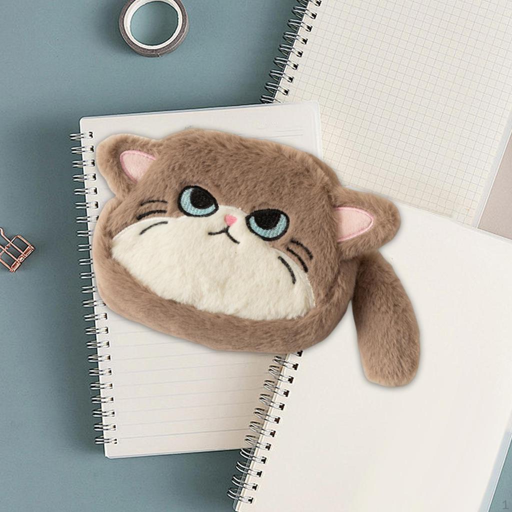 Cat Face Purse with Zipper Cartoon for Boys Girls Kids Child Gift