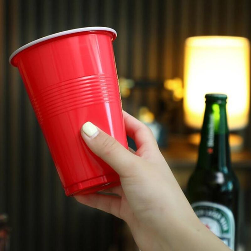 Drinking Game Set Beer Pong Bar Game Toy for w/ 24 Reusable Cups 24 Pingpong Balls for Bars Men Women Desktop Board Game