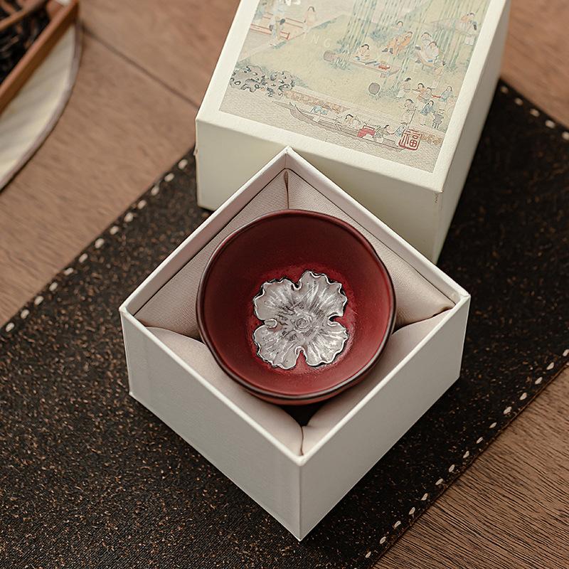 Keramik Teetasse Chinesischer Stil Vintage Haushalt Tragbar Persönlich Einzelne Tasse Teegeschirr Zubehör Teegeschirr Geschenk 2025 Neu