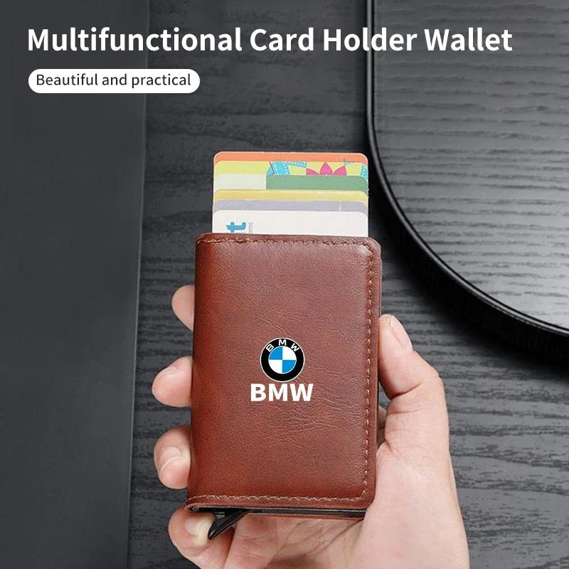 BAGX5 Adesivo Auto Caldo Per Portafoglio Uomo BMW Porta ID Carte di Credito Portafoglio RFID Custodia Pop-up per Carte Bancarie Per BMW E46 E90 E60 F30 F10 E39 E36 F