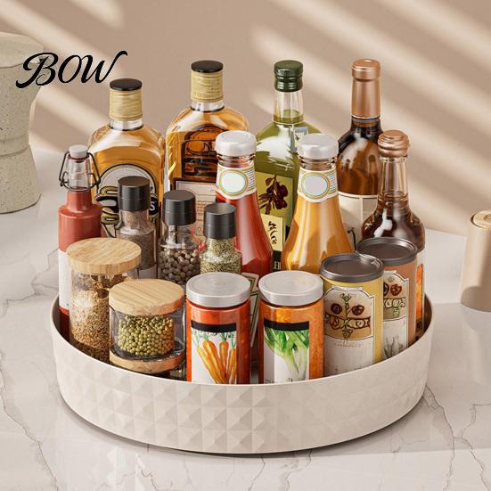 Durable Kitchen Organizer 360 Degree Rotating Spice Rack, Lazy Susan Turntable Organization Rack for Cabinet, Pantry, Seasoning Bottle Holder
