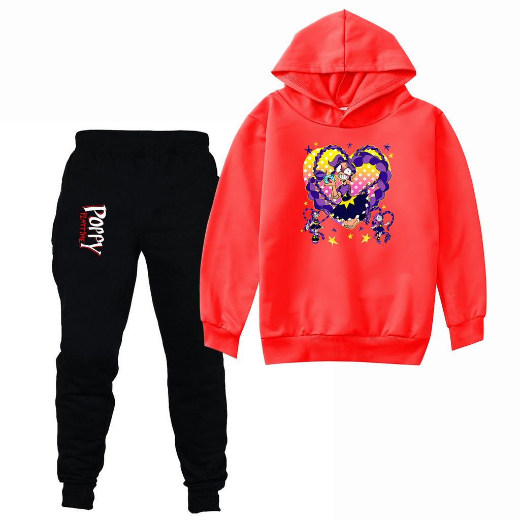 4142 Kids Girls Lily Lovebraids Print Long Sleeves Hoodies Pants Clothes Set