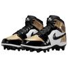 Jordan 1 Mid TD Cleat "Gold Toe" Men's Football Cleat - Black Gold FJ6805-701