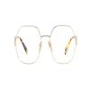 Side Logo Irregular Optical Frame Women's Gold