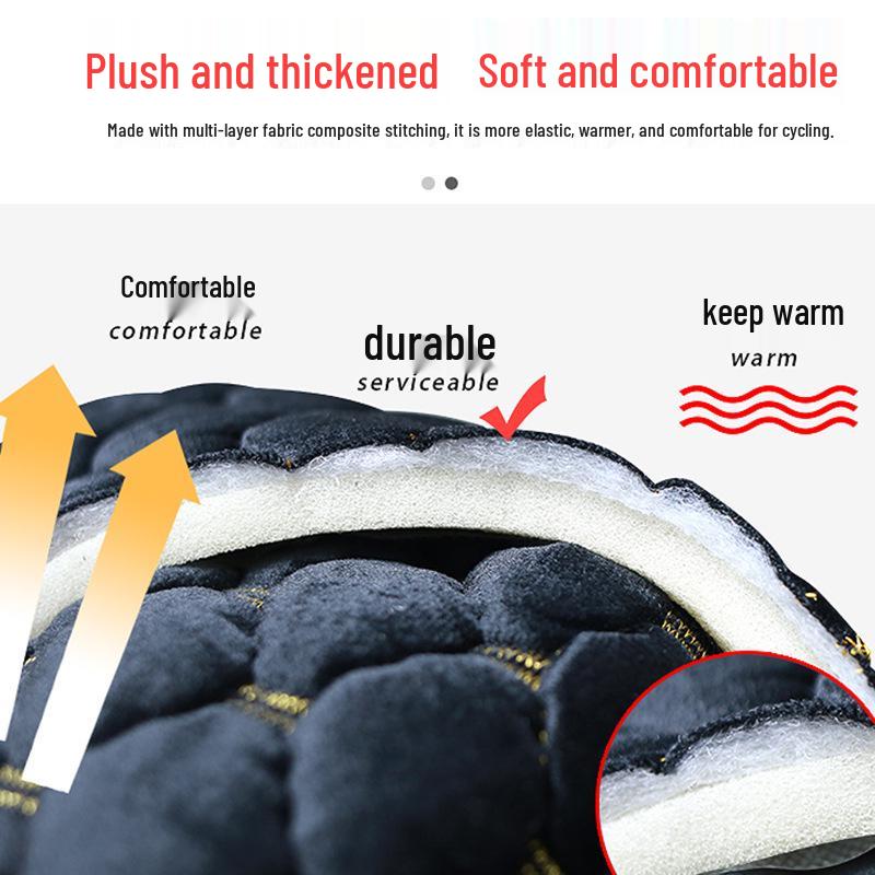 Plüsch-Winter-Sitzbezug für Elektrofahrzeuge - Verdickter Schwamm, Universell passend für Fahrräder und Akku-Fahrzeuge