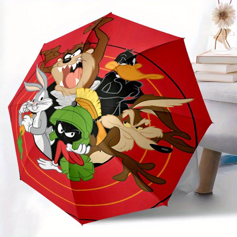 Looney Tunes Automatic Open Umbrella Compact Foldable Design, Durable Fabric for Casual Travel Companion for Outdoor A0822001