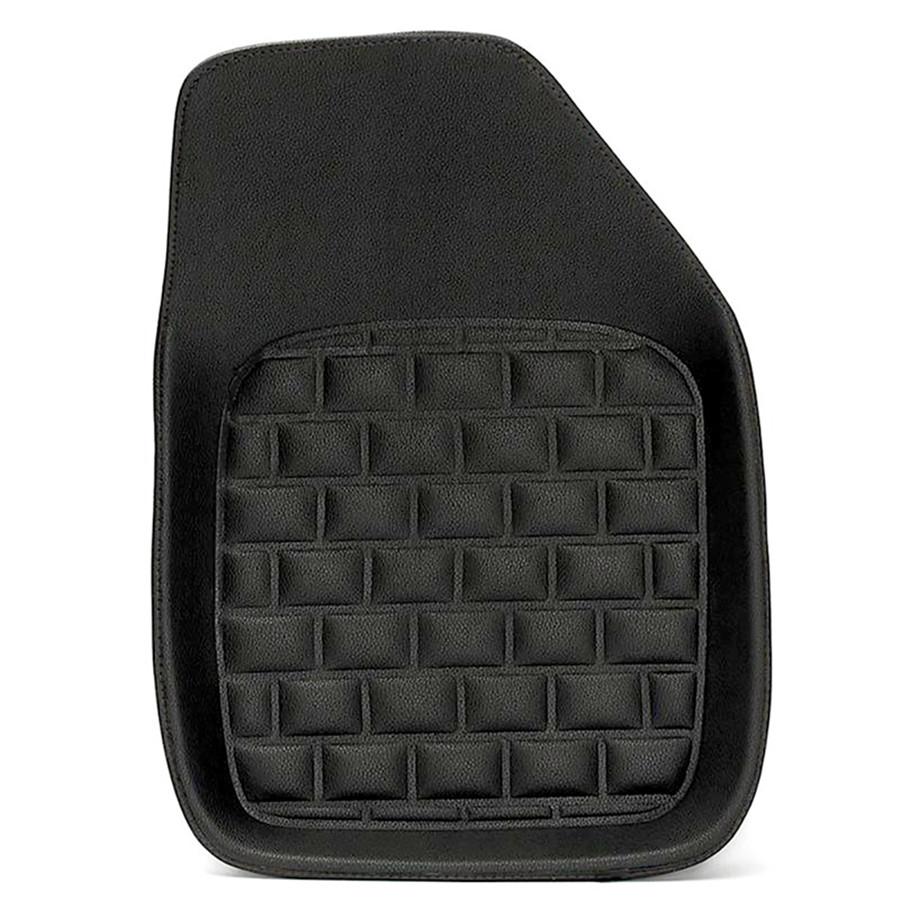 Pour Tapis de Voiture Motif Litchi-Noir