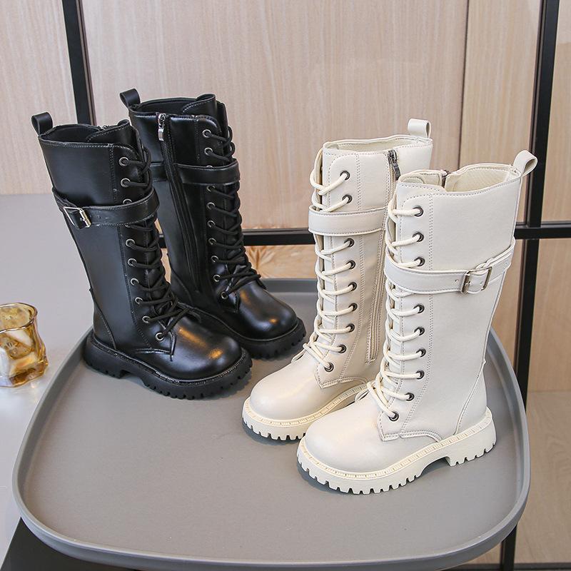 Child Girls Boot Korean Edition British Style Girl Tall Boot Child Girl Shoe Princess Cute Boots