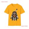 Sonnenbrille Unisex Chief Illustration T-Shirt Stammeskopfschmuck Federkunst Vintage Grafik