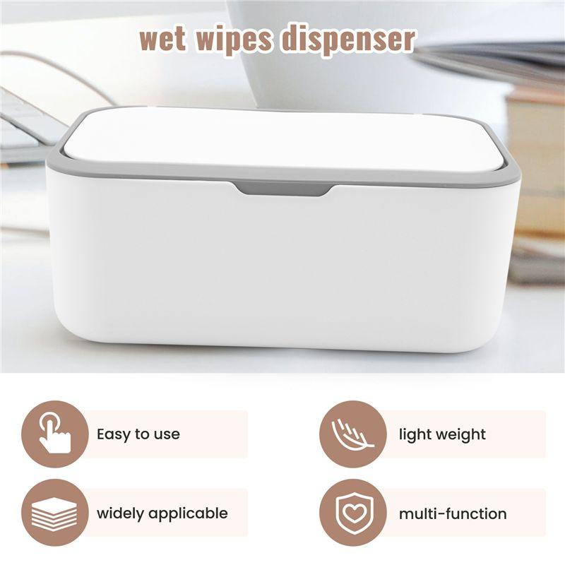 Versatile Wet Wipe Dispenser,Baby Napkin Storage Box Holder Container Dust-Proof Wet Tissue Box For Home, Office