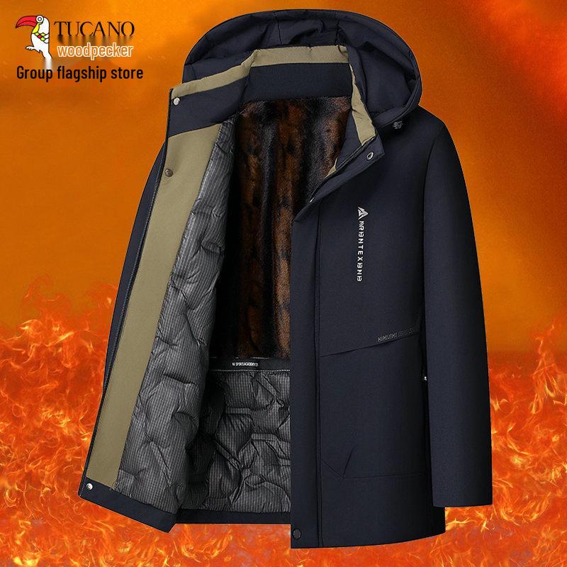 Men's Winter Cotton Padded Jacket for Middle-aged & Elderly - Warm Grandpa Coat