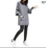 2026 Autumn/Winter Women's Plus Size Loose Patchwork Long Sleeve Solid Top Jacket