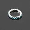 12 Pcs/Pack Elastic Rhinestone Decor Toe Rings Mixed Color Feet Jewelry Charms